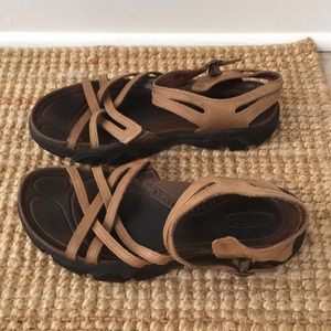 Keen Naples Strappy Tan Leather Sandal 8.5